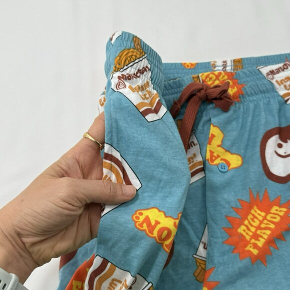Mad Engine Maruchan Noodles Pajamas Pants Lounge Men Size L Elastic Pattern Logo - Picture 7 of 12